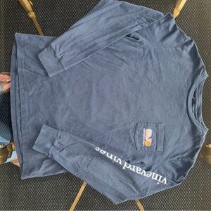 Vineyard Vines Men's Slate Blue Long Sleeve Tee